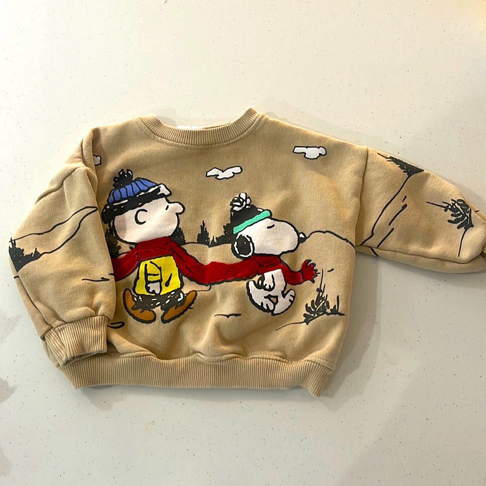 Zara Peanuts Holiday Sweater